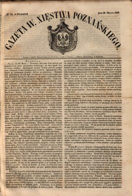 Gazeta Wielkiego Xięstwa Poznańskiego Donnerstag 29. März 1849
