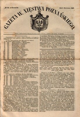 Gazeta Wielkiego Xięstwa Poznańskiego Donnerstag 5. April 1849