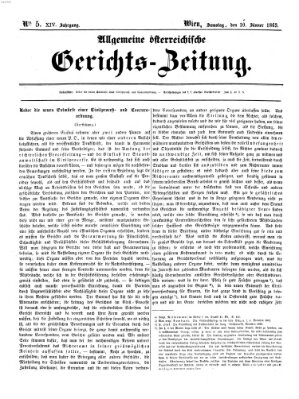 Allgemeine österreichische Gerichts-Zeitung Samstag 10. Januar 1863