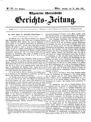 Allgemeine österreichische Gerichts-Zeitung Samstag 28. März 1863