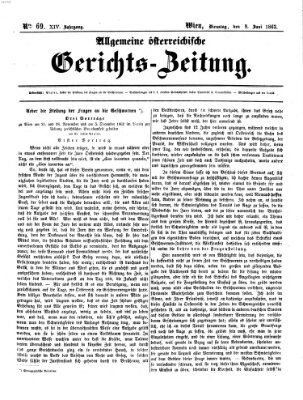 Allgemeine österreichische Gerichts-Zeitung Dienstag 9. Juni 1863