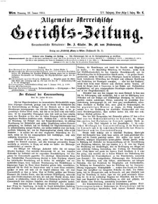 Allgemeine österreichische Gerichts-Zeitung Dienstag 26. Januar 1864