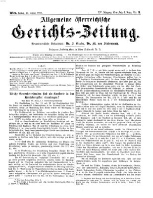 Allgemeine österreichische Gerichts-Zeitung Freitag 29. Januar 1864