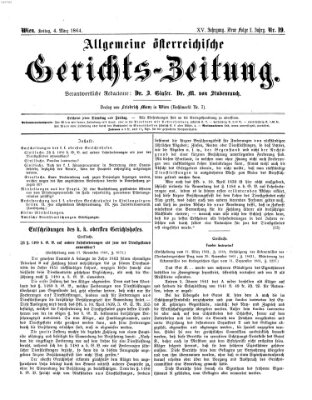 Allgemeine österreichische Gerichts-Zeitung Freitag 4. März 1864