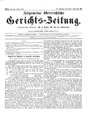 Allgemeine österreichische Gerichts-Zeitung Dienstag 8. März 1864