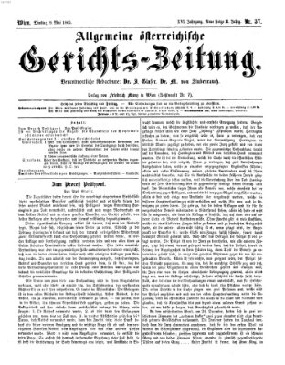 Allgemeine österreichische Gerichts-Zeitung Dienstag 9. Mai 1865