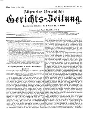 Allgemeine österreichische Gerichts-Zeitung Freitag 25. Mai 1866