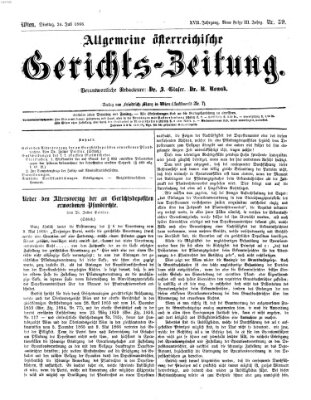 Allgemeine österreichische Gerichts-Zeitung Dienstag 24. Juli 1866