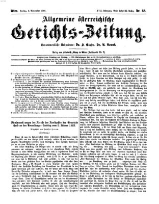 Allgemeine österreichische Gerichts-Zeitung Freitag 2. November 1866