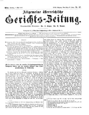 Allgemeine österreichische Gerichts-Zeitung Dienstag 7. Mai 1867