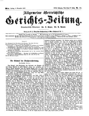 Allgemeine österreichische Gerichts-Zeitung Freitag 8. November 1867