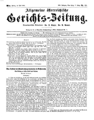 Allgemeine österreichische Gerichts-Zeitung Freitag 10. Juli 1868