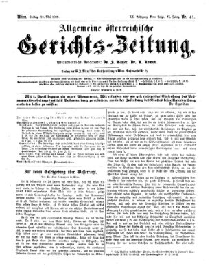 Allgemeine österreichische Gerichts-Zeitung Freitag 21. Mai 1869