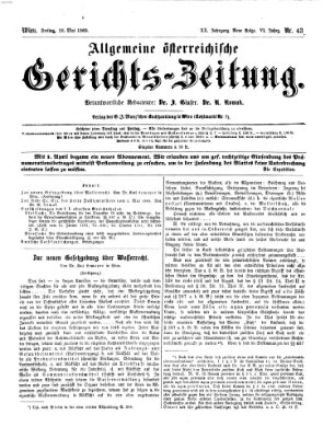 Allgemeine österreichische Gerichts-Zeitung Freitag 28. Mai 1869