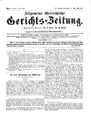 Allgemeine österreichische Gerichts-Zeitung Dienstag 8. Juni 1869