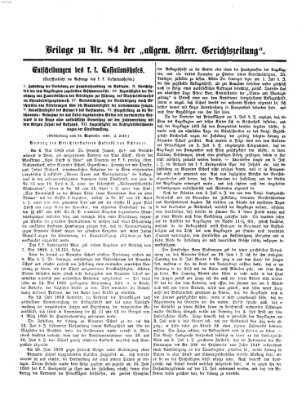 Allgemeine österreichische Gerichts-Zeitung Dienstag 19. Oktober 1869