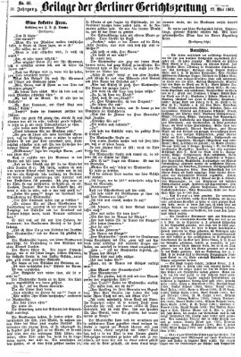 Berliner Gerichts-Zeitung Dienstag 27. Mai 1862