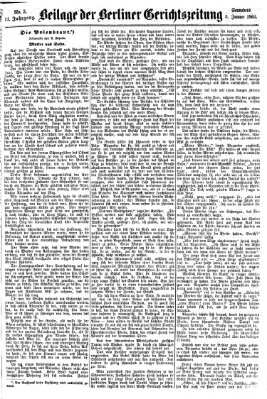 Berliner Gerichts-Zeitung Samstag 3. Januar 1863