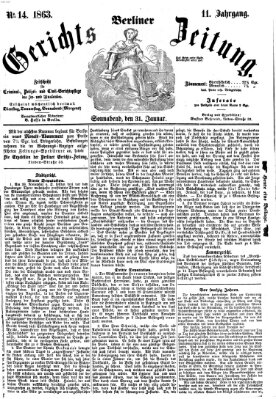 Berliner Gerichts-Zeitung Samstag 31. Januar 1863