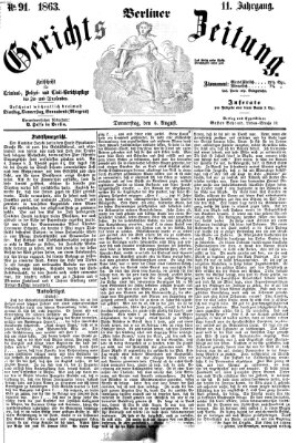 Berliner Gerichts-Zeitung Donnerstag 6. August 1863