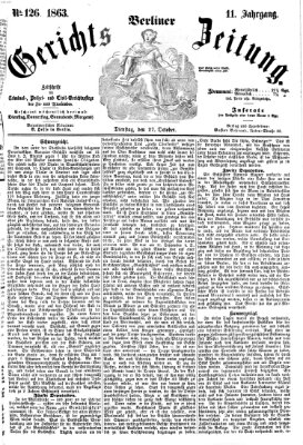 Berliner Gerichts-Zeitung Dienstag 27. Oktober 1863