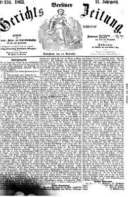 Berliner Gerichts-Zeitung Samstag 14. November 1863