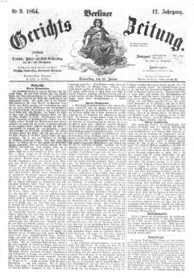 Berliner Gerichts-Zeitung Donnerstag 21. Januar 1864