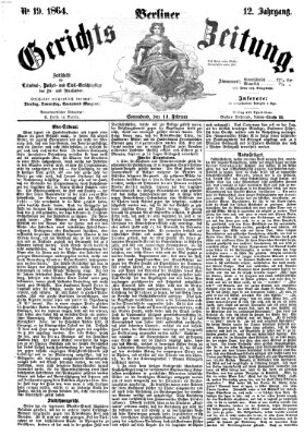 Berliner Gerichts-Zeitung Samstag 13. Februar 1864