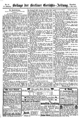 Berliner Gerichts-Zeitung Samstag 21. Mai 1864