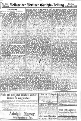 Berliner Gerichts-Zeitung Dienstag 15. Dezember 1868