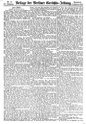 Berliner Gerichts-Zeitung Samstag 19. Februar 1870