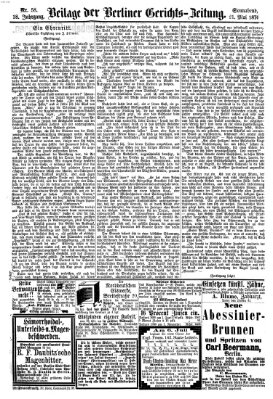 Berliner Gerichts-Zeitung Samstag 21. Mai 1870