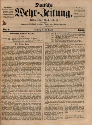 Deutsche Wehr-Zeitung (Preußische Wehr-Zeitung) Freitag 25. August 1848