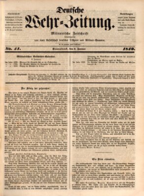 Deutsche Wehr-Zeitung (Preußische Wehr-Zeitung) Samstag 6. Januar 1849