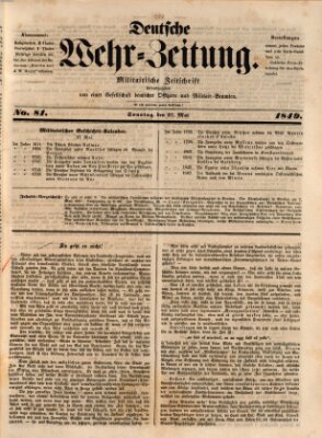 Deutsche Wehr-Zeitung (Preußische Wehr-Zeitung) Sonntag 27. Mai 1849