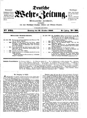 Deutsche Wehr-Zeitung (Preußische Wehr-Zeitung) Sonntag 13. Oktober 1850