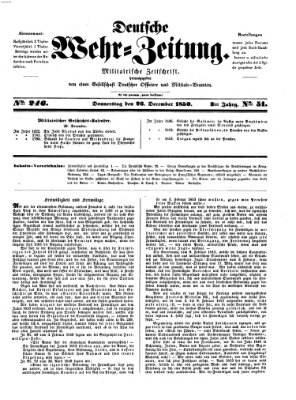 Deutsche Wehr-Zeitung (Preußische Wehr-Zeitung) Donnerstag 26. Dezember 1850