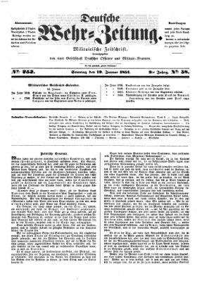 Deutsche Wehr-Zeitung (Preußische Wehr-Zeitung) Sonntag 19. Januar 1851