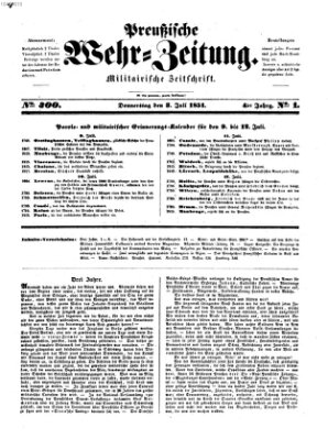 Preußische Wehr-Zeitung Donnerstag 3. Juli 1851