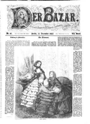 Der Bazar Dienstag 15. Dezember 1857