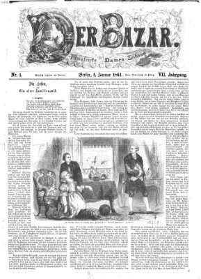 Der Bazar Dienstag 1. Januar 1861