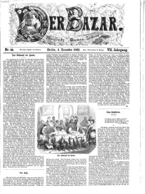 Der Bazar Sonntag 1. Dezember 1861