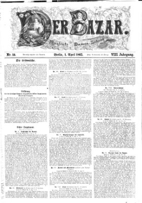 Der Bazar Dienstag 1. April 1862