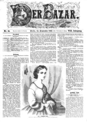 Der Bazar Montag 15. September 1862