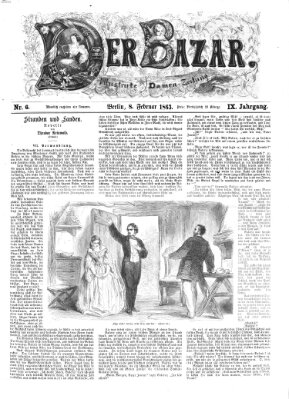 Der Bazar Sonntag 8. Februar 1863