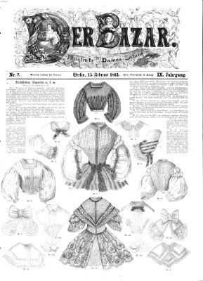 Der Bazar Sonntag 15. Februar 1863