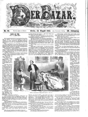 Der Bazar Sonntag 23. August 1863