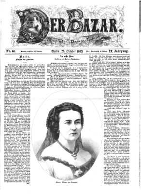 Der Bazar Freitag 23. Oktober 1863