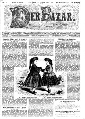 Der Bazar Dienstag 15. August 1865