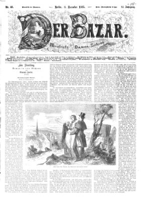 Der Bazar Mittwoch 8. November 1865